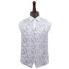 Silver Floral Wedding Waistcoat