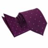 Purple Pin Dot Tie and Pocket Square Set