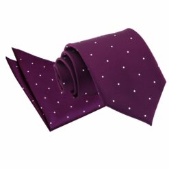 Purple Pin Dot Tie and Pocket Square Set Purple Pin Dot Tie and Pocket Square Set