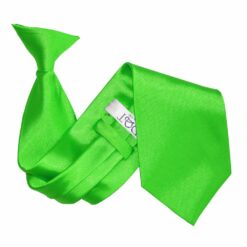 Apple Green Plain Satin Clip On Tie Apple Green Plain Satin Clip On Tie