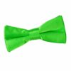 Apple Green Plain Satin Pre-Tied Bow Tie for Boys