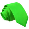 Apple Green Plain Satin Regular Tie for Boys