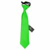 Apple Green Plain Satin Elasticated Tie For Boys