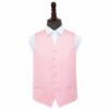 Baby Pink Plain Satin Wedding Waistcoat