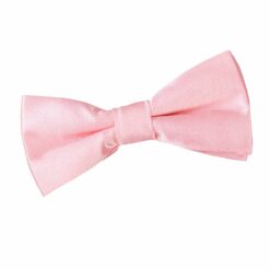 Baby Pink Plain Satin Pre-Tied Bow Tie for Boys