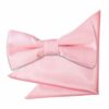 Baby Pink Plain Satin Bow Tie and Pocket Square Set for Boys