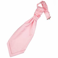 Baby Pink Plain Satin Pre-Tied Wedding Cravat for Boys