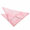 Baby Pink Plain Satin Bow Tie and Pocket Square Set