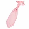 Baby Pink Plain Satin Pre-Tied Wedding Cravat