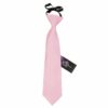 Baby Pink Plain Satin Elasticated Tie For Boys