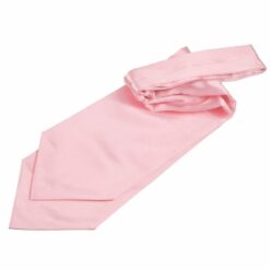 Baby Pink Plain Satin Self-Tie Wedding Cravat
