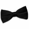 Black Plain Satin Pre-Tied Bow Tie