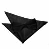 Black Plain Satin Bow Tie and Pocket Square Set