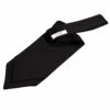 Black Plain Satin Self-Tie Wedding Cravat