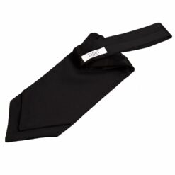 Black Plain Satin Self-Tie Wedding Cravat