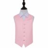 Baby Pink Plain Satin Wedding Waistcoat for Boys