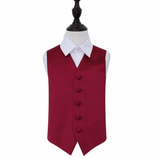 Boys burgundy waistcoat store
