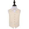 Champagne Plain Satin Wedding Waistcoat and Bow Tie Set for Boys