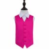 Hot Pink Plain Satin Wedding Waistcoat for Boys