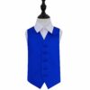 Royal Blue Plain Satin Wedding Waistcoat for Boys