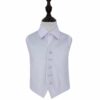 Silver Plain Satin Wedding Waistcoat for Boys