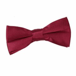 Burgundy Plain Satin Pre-Tied Bow Tie for Boys Burgundy Plain Satin Pre-Tied Bow Tie for Boys
