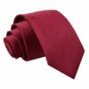 Burgundy Plain Satin Regular Tie for Boys