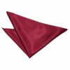 Burgundy Plain Satin Pocket Square