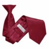 Burgundy Plain Satin Clip On Tie