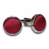 Burgundy Plain Satin Cufflinks