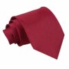 Burgundy Plain Satin Tie