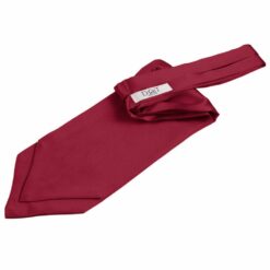 Burgundy Plain Satin Self-Tie Wedding Cravat Burgundy Plain Satin Self-Tie Wedding Cravat