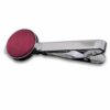 Burgundy Plain Tie Clip