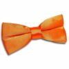 Burnt Orange Plain Satin Pre-Tied Bow Tie