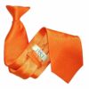 Burnt Orange Plain Satin Clip On Tie