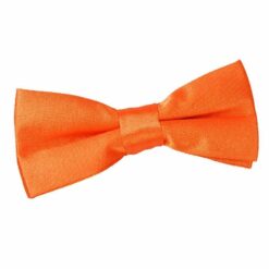 Burnt Orange Plain Satin Pre-Tied Bow Tie for Boys