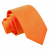 Burnt Orange Plain Satin Regular Tie for Boys