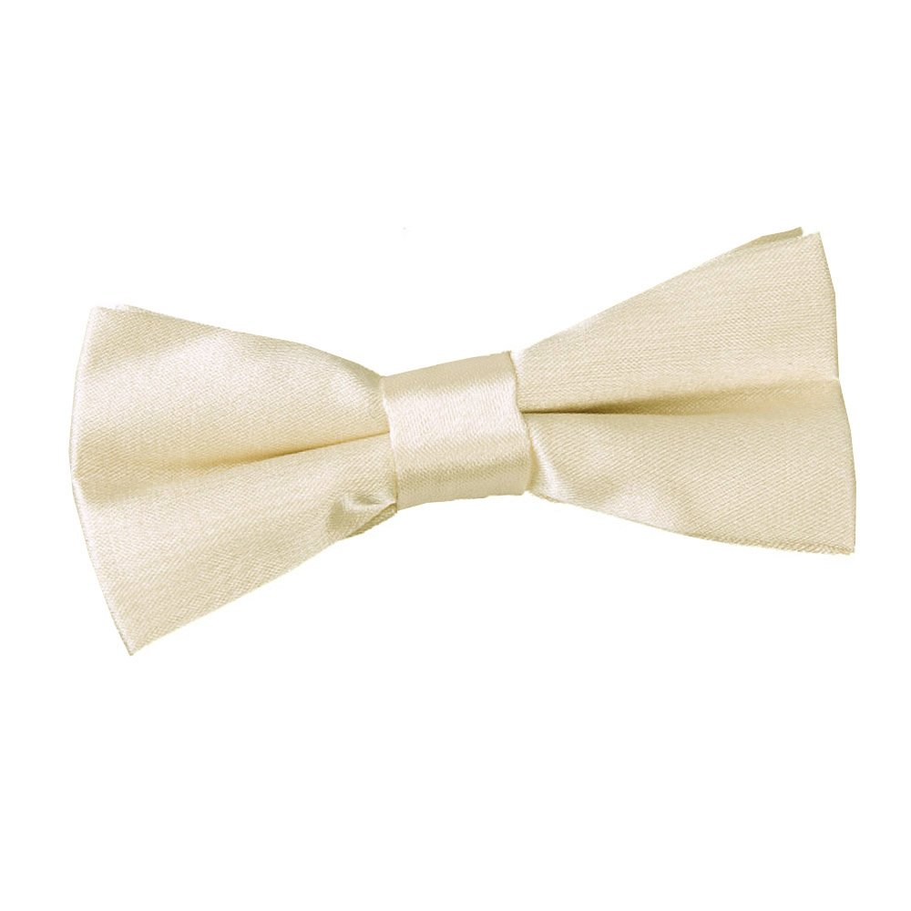 Champagne Plain Satin Pre-Tied Bow Tie for Boys