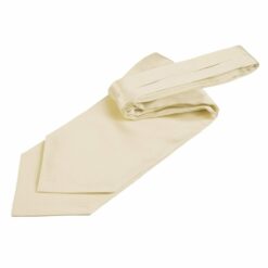 Champagne Plain Satin Self-Tie Wedding Cravat Champagne Plain Satin Self-Tie Wedding Cravat