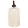 Champagne Plain Satin Wedding Waistcoat and Bow Tie Set