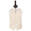 Champagne Plain Satin Wedding Waistcoat and Cravat Set