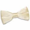 Champagne Plain Satin Pre-Tied Bow Tie