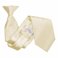 Champagne Plain Satin Clip On Tie Champagne Plain Satin Clip On Tie