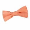 Coral Plain Satin Pre-Tied Bow Tie for Boys
