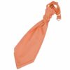 Coral Plain Satin Pre-Tied Wedding Cravat for Boys