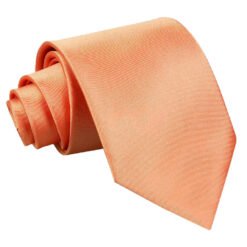 Coral Plain Satin Tie Coral Plain Satin Tie