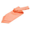 Coral Plain Satin Self-Tie Wedding Cravat