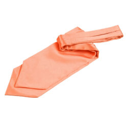 Coral Plain Satin Self-Tie Wedding Cravat Coral Plain Satin Self-Tie Wedding Cravat