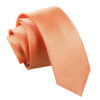 Coral Plain Satin Skinny Tie