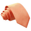 Coral Plain Satin Slim Tie